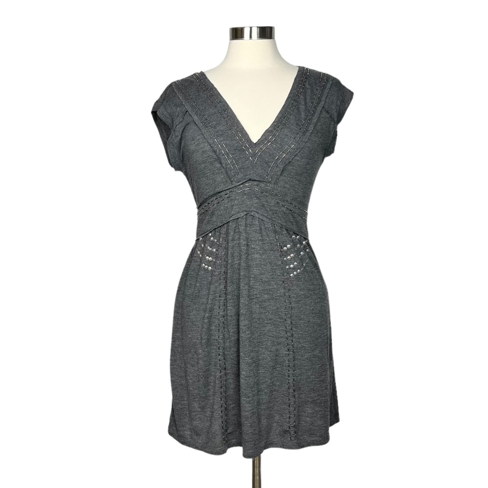 American Eagle Outfitters Gray Beaded Dress